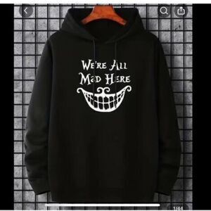 Black we’re all a little mad here hoodie pull over sweatshirt XXL . But id say i